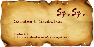 Sziebert Szabolcs névjegykártya