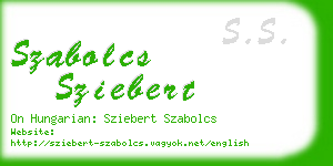 szabolcs sziebert business card